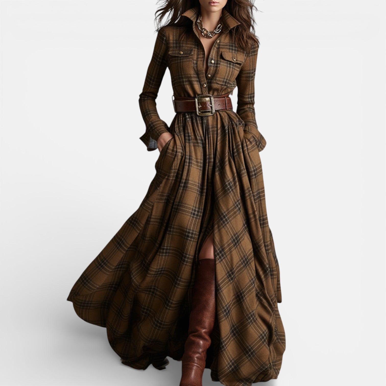 Milo Mochi | Belted Shirt Dress