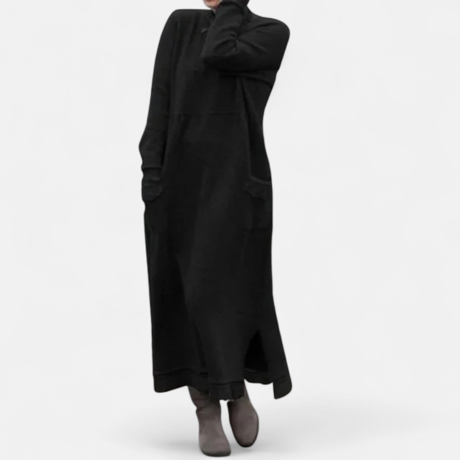 Milo Mochi | Knitted Maxi Dress – Long Sleeve Oversized Winter Dress