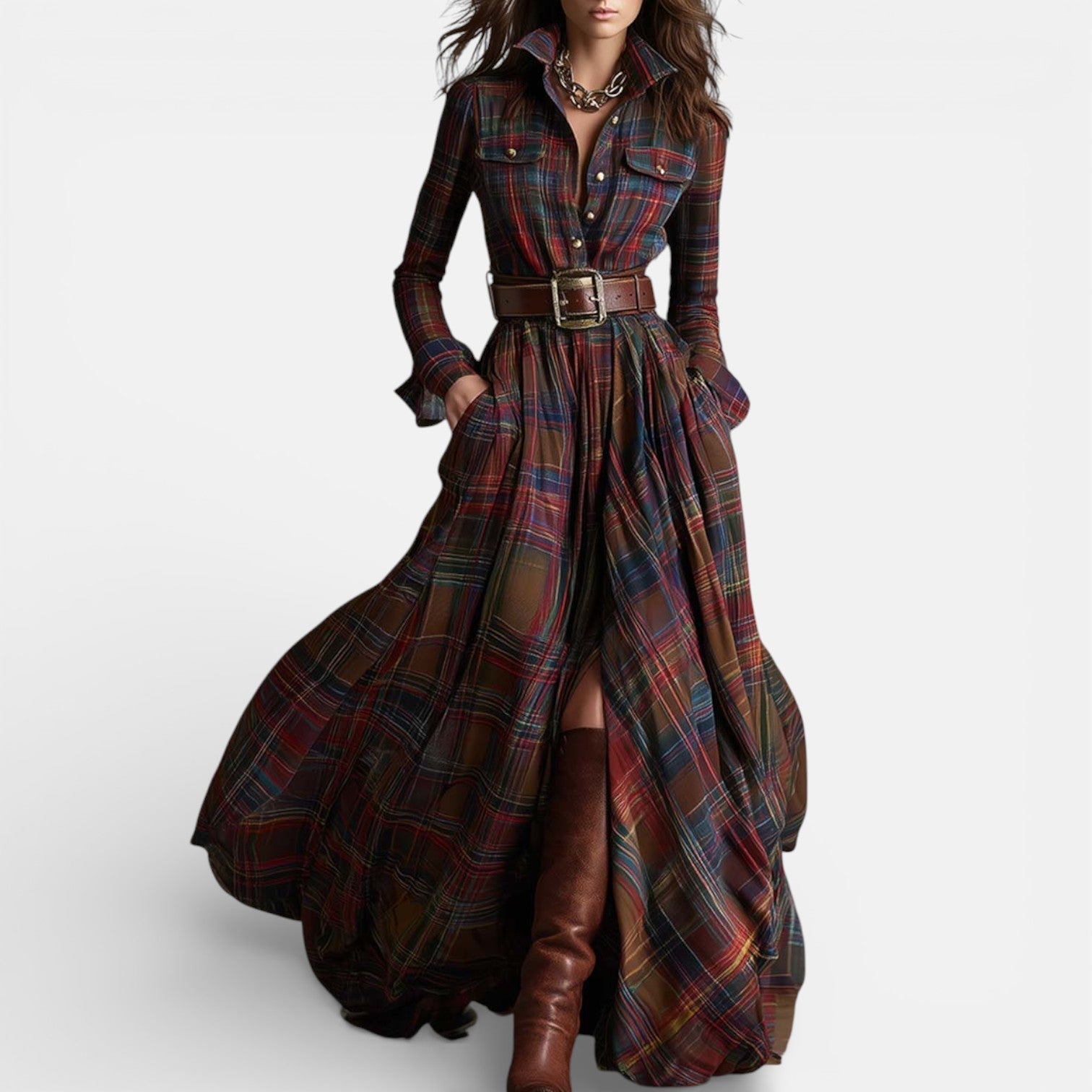 Milo Mochi | Belted Shirt Dress